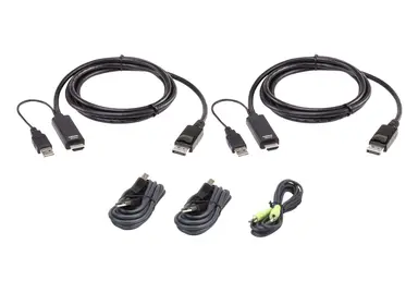 10FT. Single Display Displayport Universal Secure KVM Cable Kit