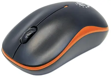 Manhattan USB Success Wireless Orange/Black Optical Mouse 3 Buttons 1000DPI. 2