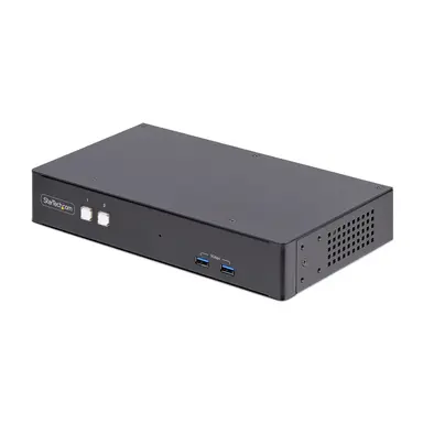 2-PORT Dual-Monitor Displayport KVM Switch RS232 Serial Control 4K 60HZ 2X US