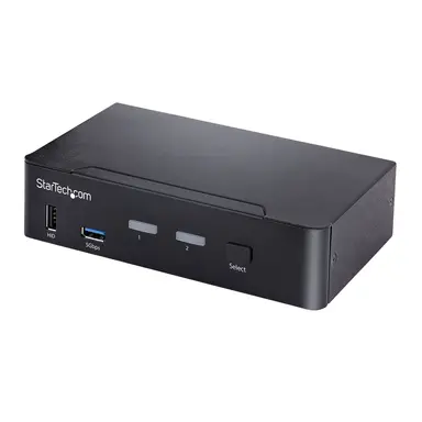 USB C KVM Switch 2 Port Displayport KVM W/ 4K 60HZ UHD Hdr Video 3.5MM Audio