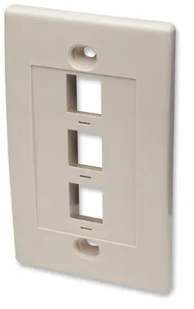3 Outlet Ivory Wall Plate