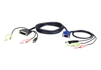 6 FT. USB VGA to DVI-A KVM Cable with Audio