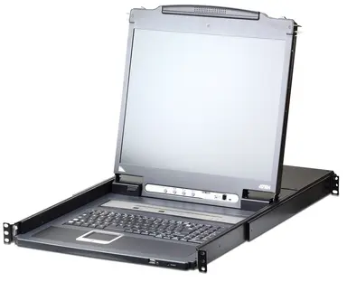 8-PORT 19 LCD Integrated IP KVM USB/PS2