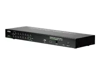 16-PORT PS/2-USB KVM on the Net with 1 Local/Remote User Access