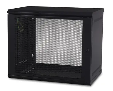 APC Netshelter 9U Wallmount Rack Cabinet Single Hinged Switch Depth Unassembled
