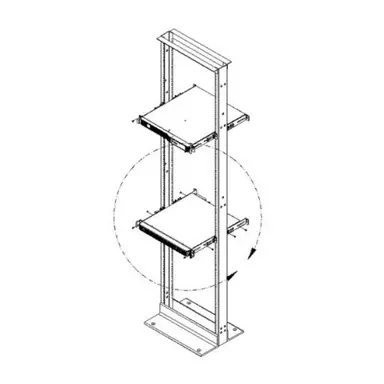 1U 2 Post Rack Mount Kit for Use with 1U PSI5 UPS and 1U GXT5 Ebc