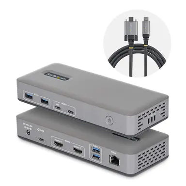 Connect Two 4K 60HZ HDMI Displays Through a Single USB Type-C Port; Plug-And-Pla