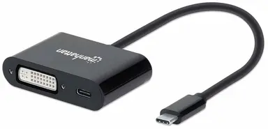 USB-C to DVI Converter with PD Port