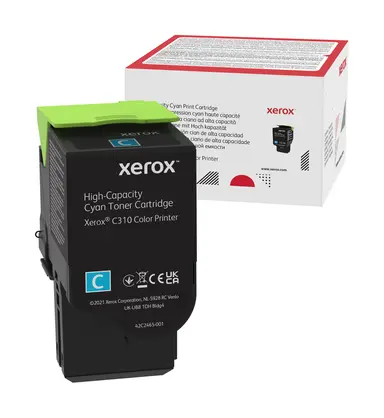 Genuine Xerox Cyan High Capactiy Toner Cartridge Xerox C310 Color Printer (US