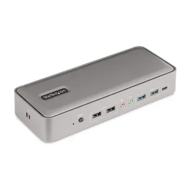 Dual-Laptop USB-C KVM Docking Station Dual Monitor 4K 60HZ Displayport Dock 5-
