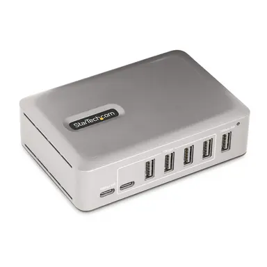 7-PORT USB-C Hub - 5X USB-A + 2X USB-C - Self-Powered W/ 65W Power Supply - USB