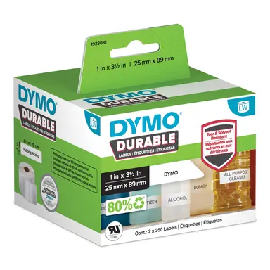 Dymo LW Durable 1IN X 3-1 2IN White Poly 700 Labels