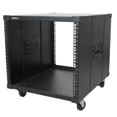 This 4-POST Mobile Server Rack IS Ideal for Narrow Home / Office Spaces - 9U Rol