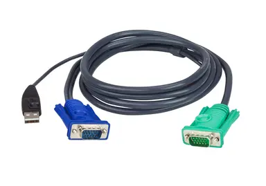 Aten - 2L5201U - KVM Cable - HDB-15 USB Type a Left Connector - Male Left Gender