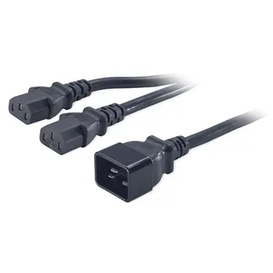 AP9888 - POWER CORD SPLITTER, C20 TO (2)C13, 0.5M