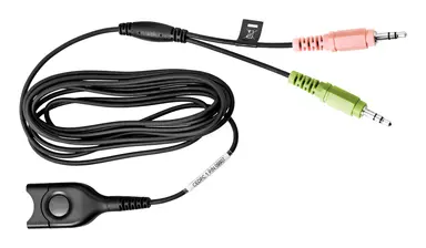 PC Cable Easy Disconnect to (2) 3.5MM (1/8INCH) Miniplugs