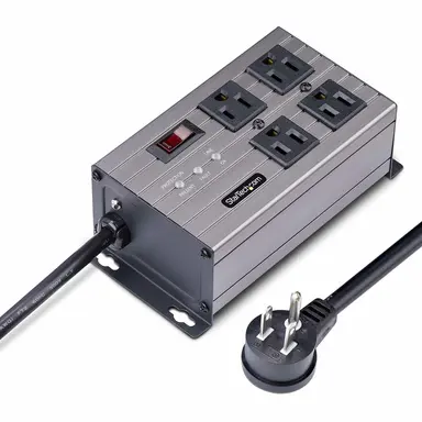 4-OUTLET Industrial Power Strip 125V/15A Emi/Rfi Isolation Surge Protection M