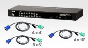CS1316 - KVM Switch - Ports Qty: 16 - External - with 16 USB Cables