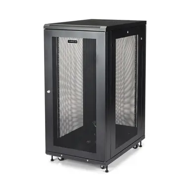 4-POST 24U Server Rack W/ Adjustable Mounting Depth for IT Equipment - Network R