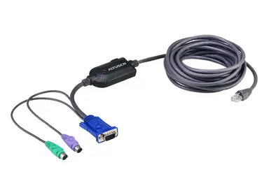 Network Cable - 15 Pin HD D-Sub (HD-15) - Female - RJ-45 - Male - 15 Feet