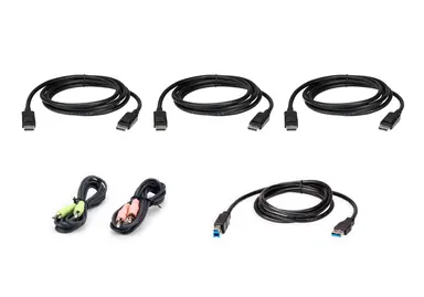 6 Displayport Triple Display KVM Cable Kit