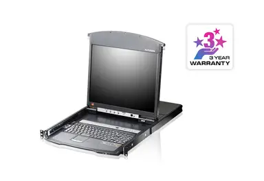 17 Dualrail 8PORTCAT5LCD KVM Overnet