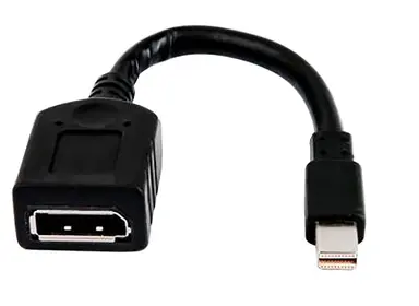 Adapter Cable - Mini Displayport Left Connector - Male Left Gender - Displayport