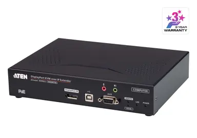4K Displayport Single View KVM Over IP Transmitter W/Audio/Serial/Sfp Fiber/POE