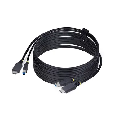 10FT (3M) HDMI and USB 5GBPS KVM Cable 4K 60HZ HDMI 2.0 and USB Combo Cable FO