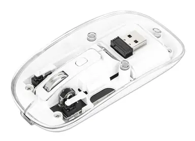 Transparent Rechargeable Wireless USB Mouse