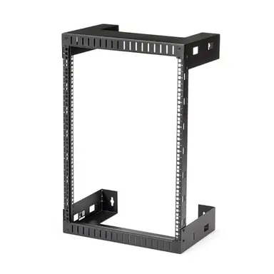 Open Frame 15U Wall Mount Server Rack for Patch Panels Switches Data Equipment