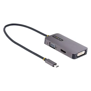 USB C to HDMI DVI VGA Adapter Supports HDMI 2.0B (4K60HZ/HDR) VGA/DVI-I (1080P