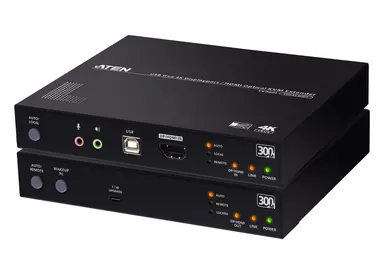 USB True 4K Displayport/HDMI Optical KVM - True 4K UP to 300M Over Fiber
