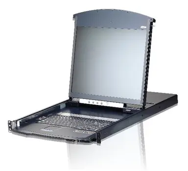 8-PORT Cat 5 Dual Rail LCD KVM Over IP Switch 1 Local / 1 Remote User Access