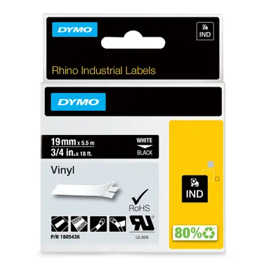 Rhino 3/4IN Black VINYL-19MM