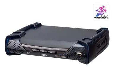 USB Single Link DVI-I Dual Display KVM Over IP Receiver with Audio & Serial