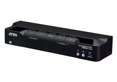 4-PORT USB3.0 8K Displayport Kvmp Switch Support UP to 7680X4320@60HZ