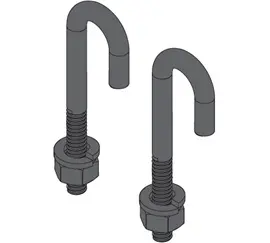 One Pair 5/16 J-Bolt W/NU