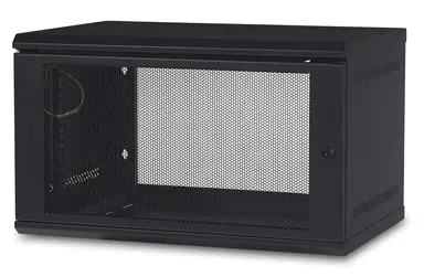 APC Netshelter 6U Wallmount Rack Enclosure Cabinet Single Hinged Switch Depth