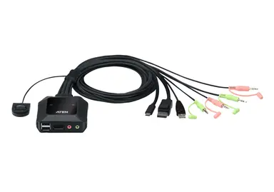 2-PORT USB-C Displayport Hybrid Cable KVM