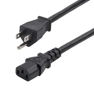 8FT (2.4M) Computer Power Cord Nema 5-15P to Iec 60320 C13 AC Power Cable 13A