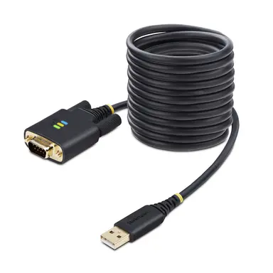 10FT (3M) USB to Serial Adapter Cable Com Retention Interchangeable Screws/Nut
