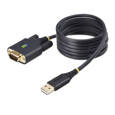 6.6FT (2M) USB to Serial Adapter Cable Com Retention Interchangeable Screws/NU