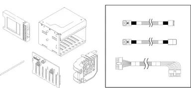 ST250 3.5 SATA/SAS 4-BAY Backplane Kit