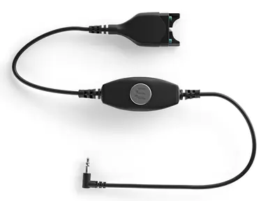 Adapter Cable with Hook Switch and 3.5MM Jack-Connects to Smartphones