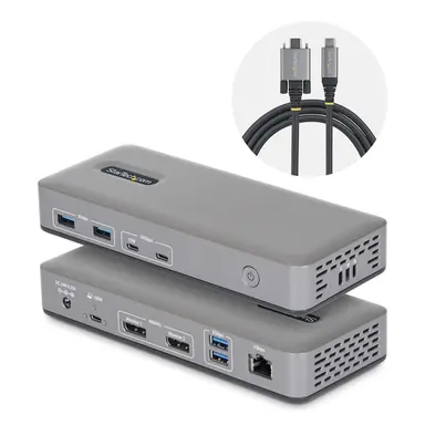 Connect Two 4K 60HZ Displayport Displays Through a Single USB Type-C Port; Plug-