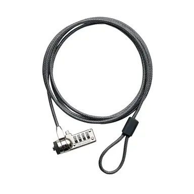 Targus PA410S-25 Defcon T-Lock Serialized Combo Cable Lock - 25 Pack - Metallic