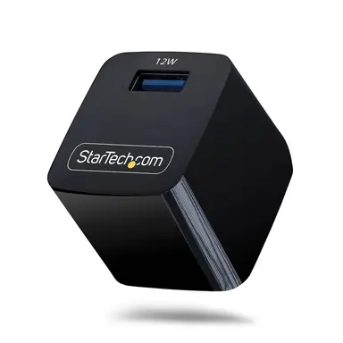 Compact Lightweight 12W USB-A Wall Charger with Foldable Prongs and Portable Des