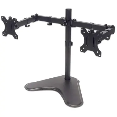 Universal Dual Monitor Stand with Double-Link Swing Arms Holds Two 13 to 32 LCD