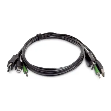 6FT (1.8M) Displayport KVM Cable USB 2.0 3.5MM Audio Universally Compatible C
